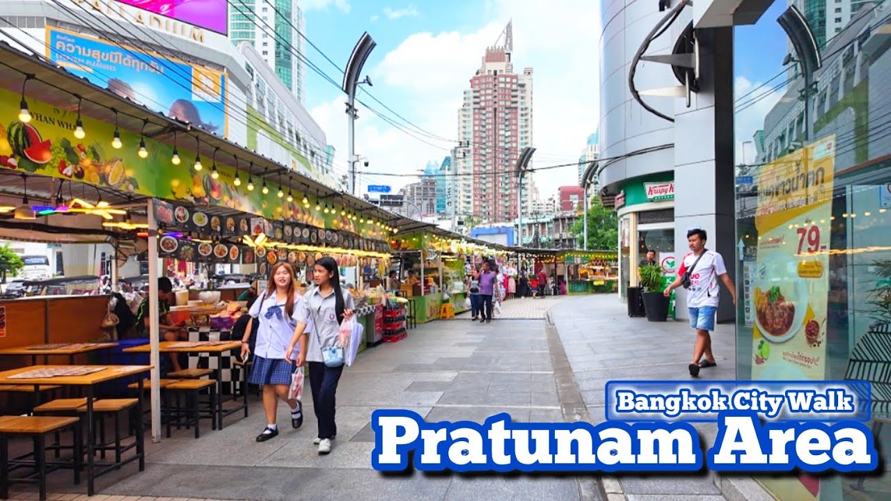 4K 🇹🇭 Bangkok City Walking Tour, Pratunam Area​ #allaboutbangkok #thailand #bkk​  #bangkok​​ 4/6/25​