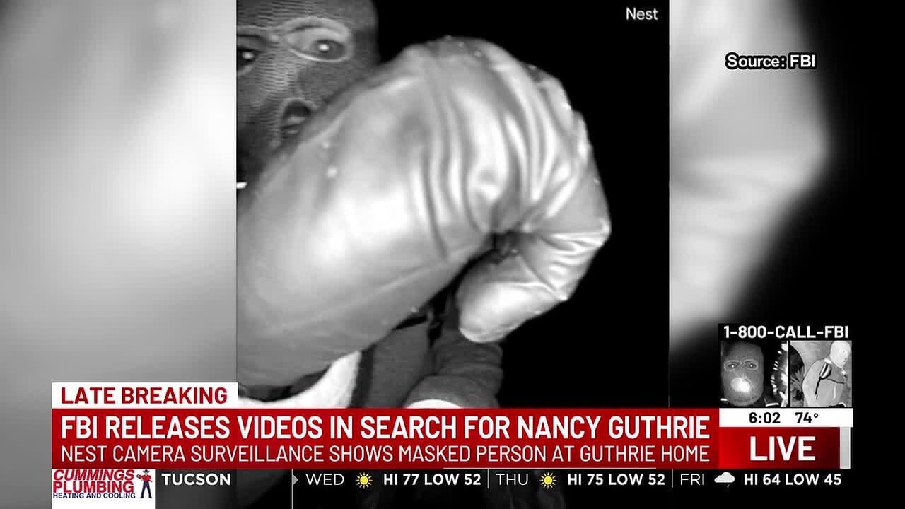 FBI releases new surveillance pictures and video of suspect at Guthrie home