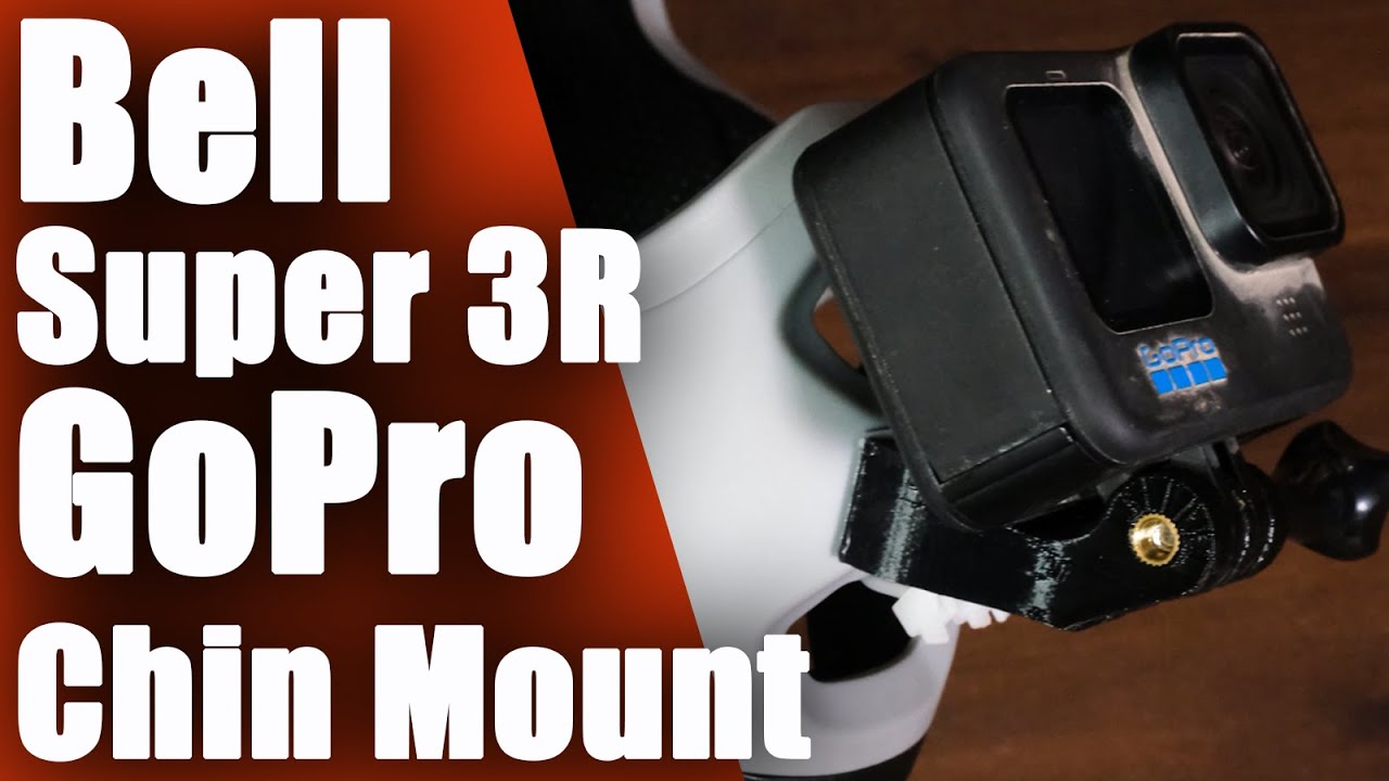 Bell Super 3R MIPS Helmet Chin Mount For GoPro Hero, DJI Osmo, Insta360 Action Camera | Custom Mount