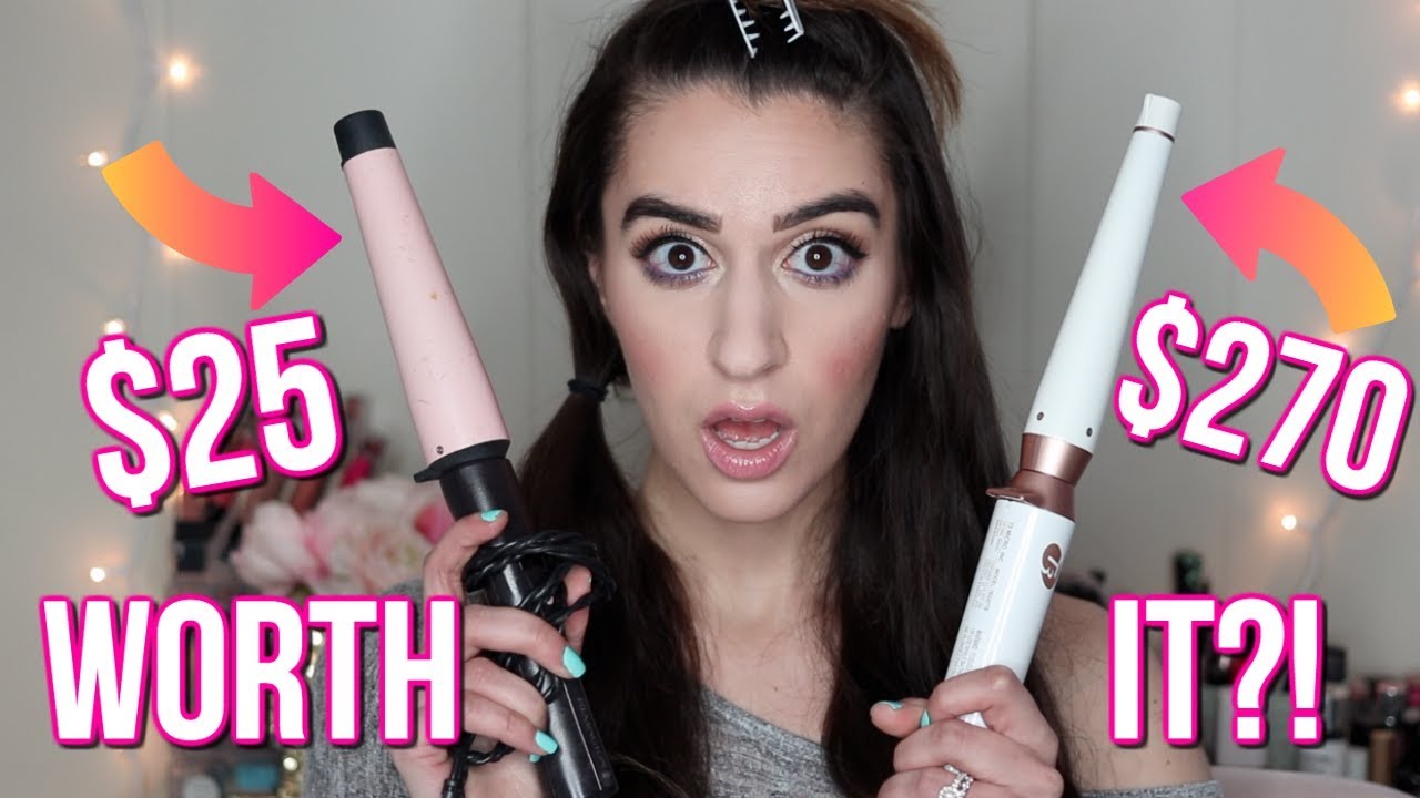 I TRIED A $270 CURLING WAND!! WORTH IT? VS. $25 REMINGTON PEARL CURLING WAND