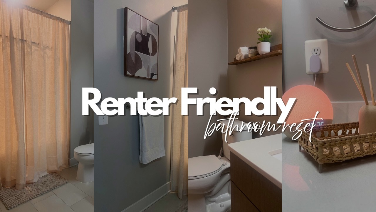 $300 Rental Bathroom Makeover | Cozy Upgrade for My Soft Life Era