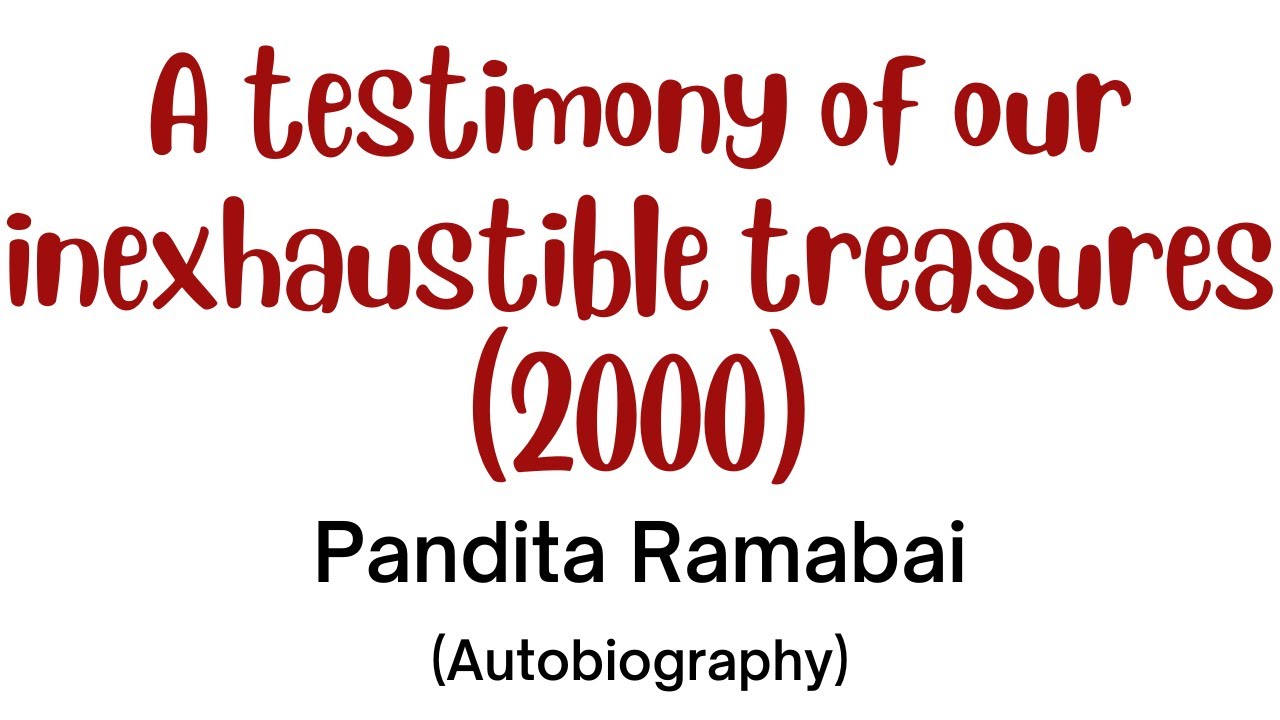 A testimony of our inexhaustible treasures (2000) by Pandita Ramabai | Autobiography | in Hindi |