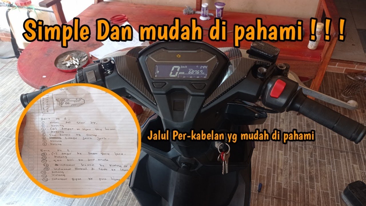 Cara pasang Spidometer Vario 125/150 new di beat esp,Simple dan gampang di mengerti Jalur Kabelnya