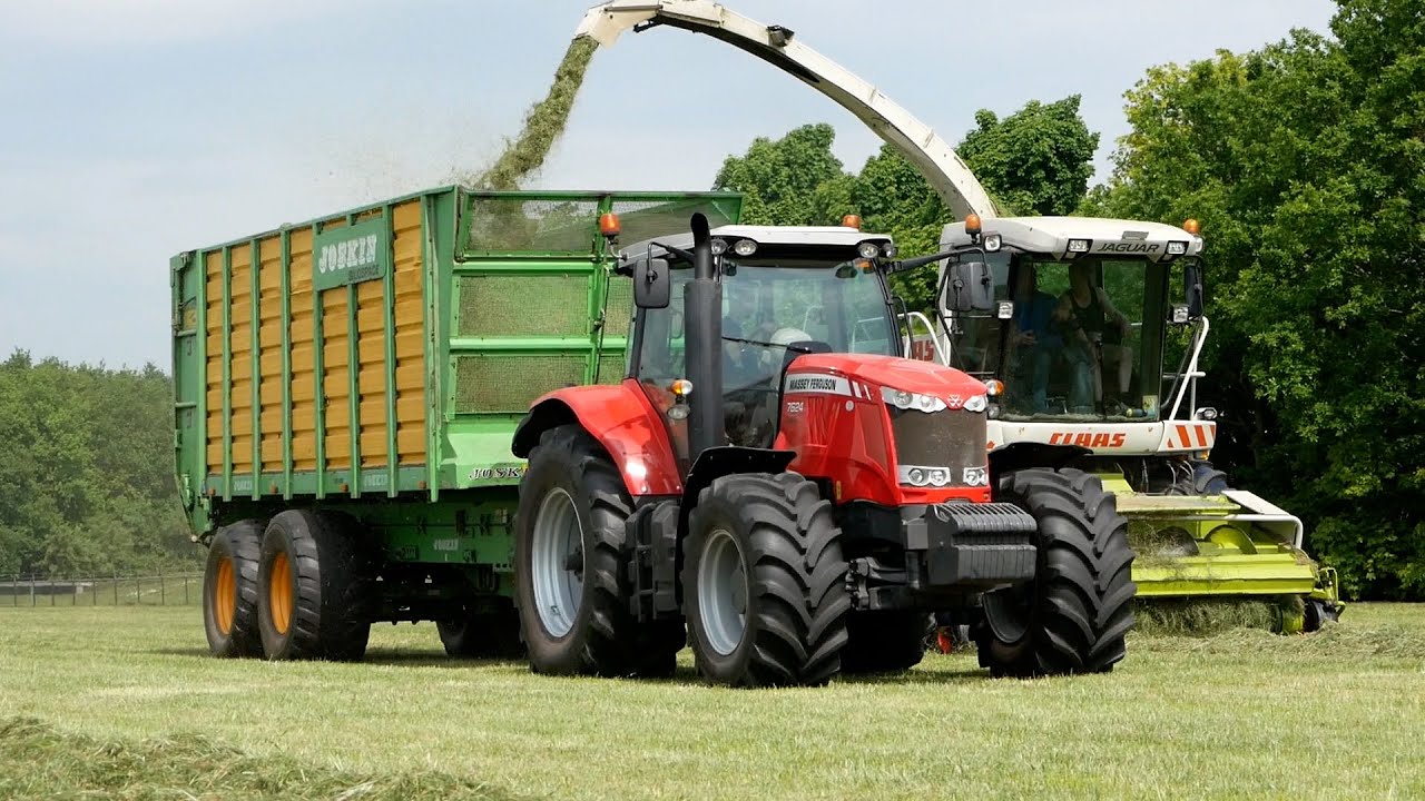 Massey Ferguson 7624 + Joskin silospace + Claas Jaguar 890