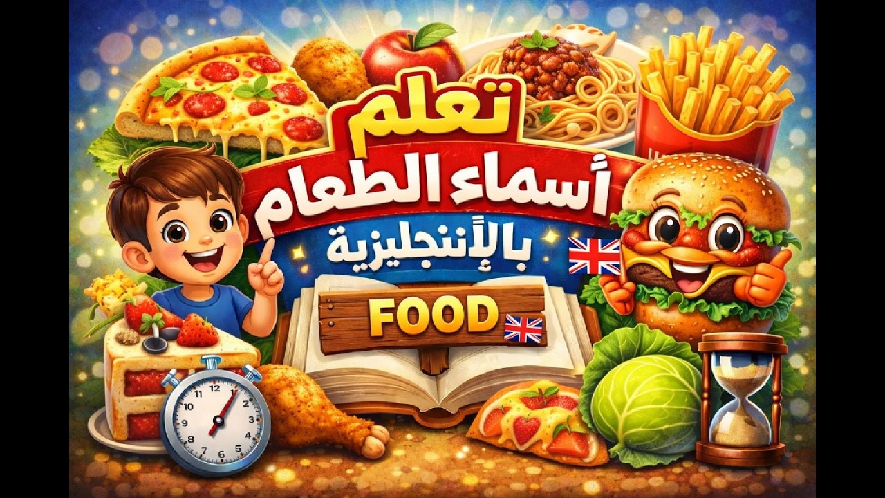 احفظ كل أسماء الطعام بالإنجليزية بسهولة وبدون ملل 😍🍕