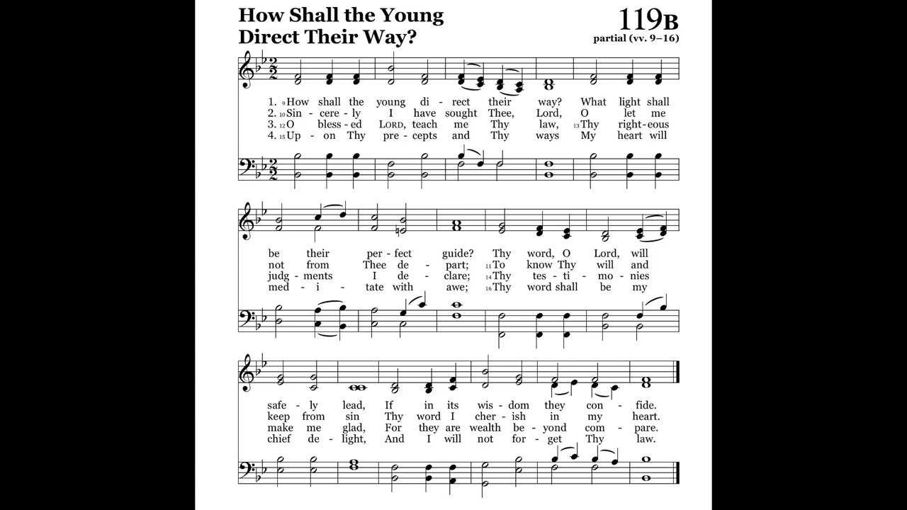 How Shall the Young Direct Their Way (Preston) 2024 Psalter 119B