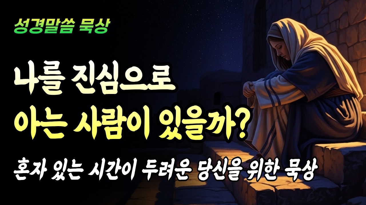 나를 진심으로 이해해 주는 사람이 단 한 명이라도 있을까? | [달빛 성경 말씀] 🌙