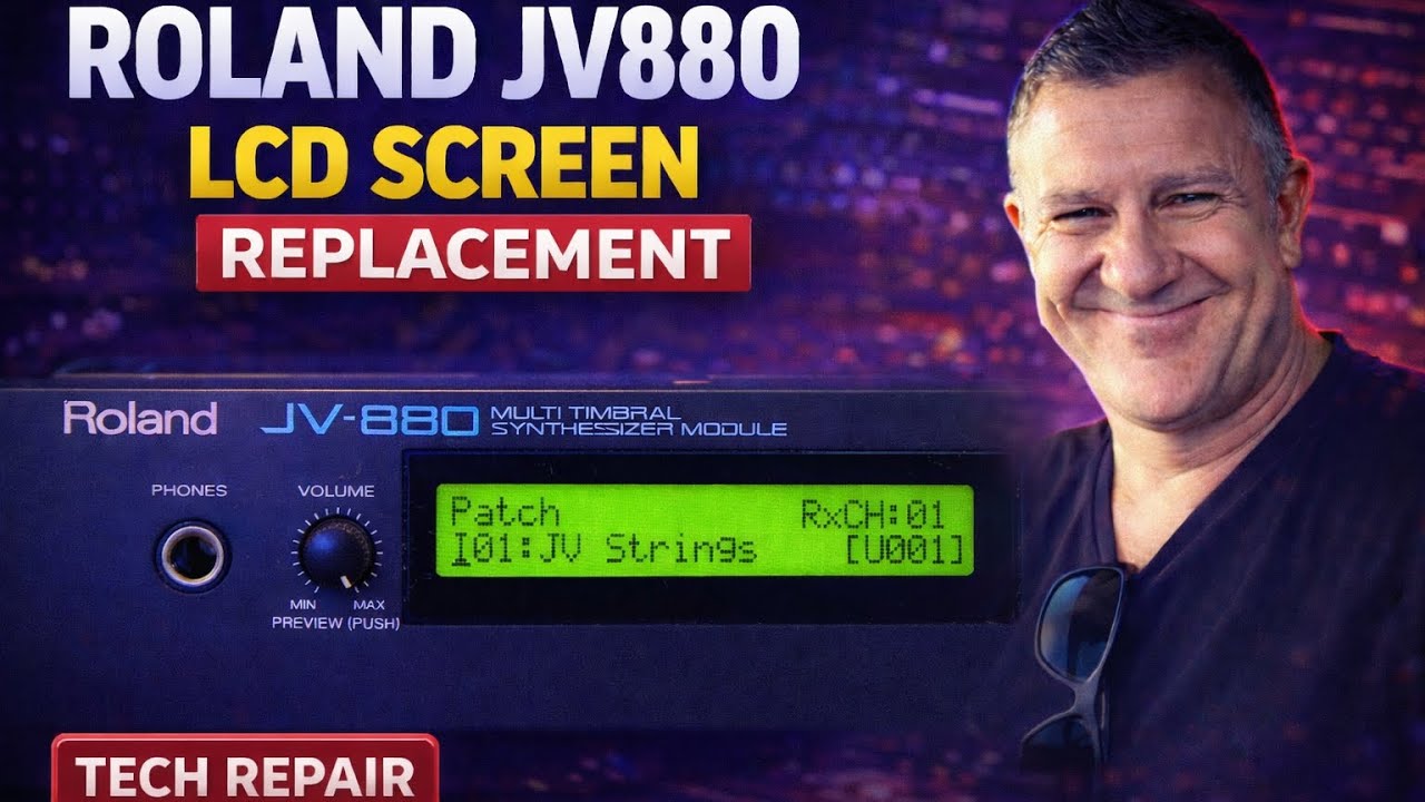 Roland JV880 - How I changed the LCD screen