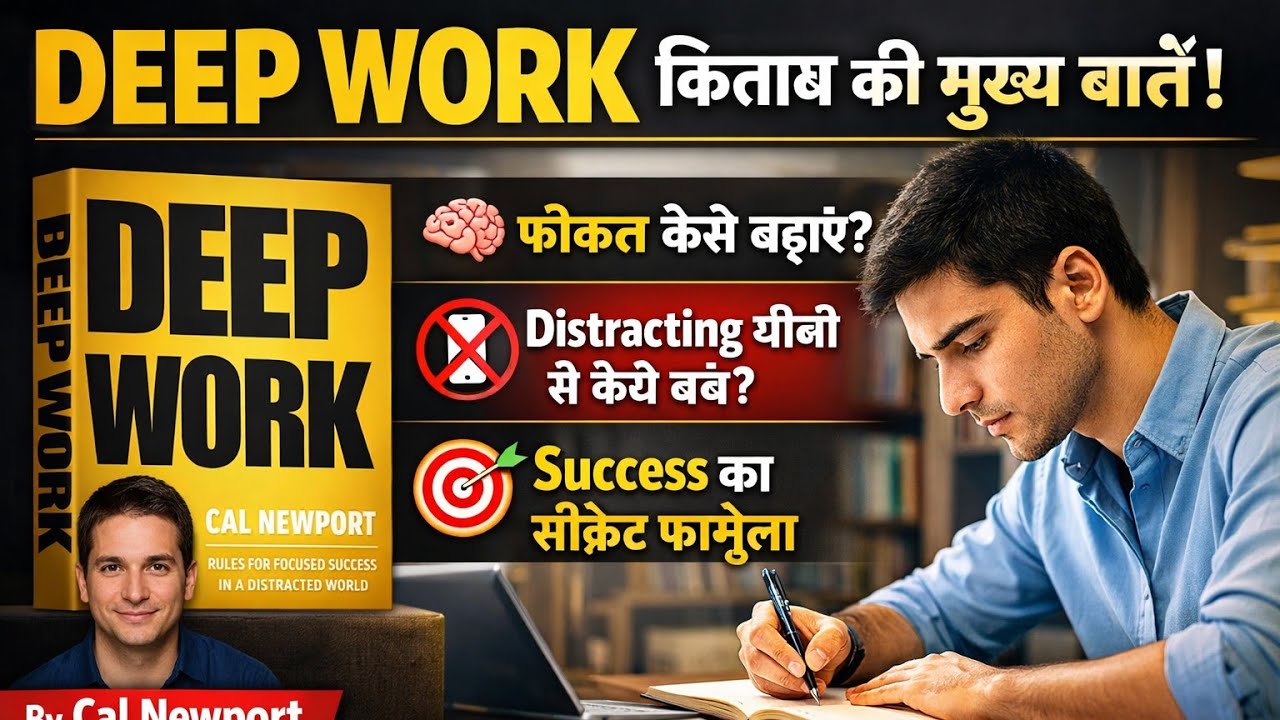 Deep Work Book ki 7 Powerful Lessons | Distraction Free Success Formula