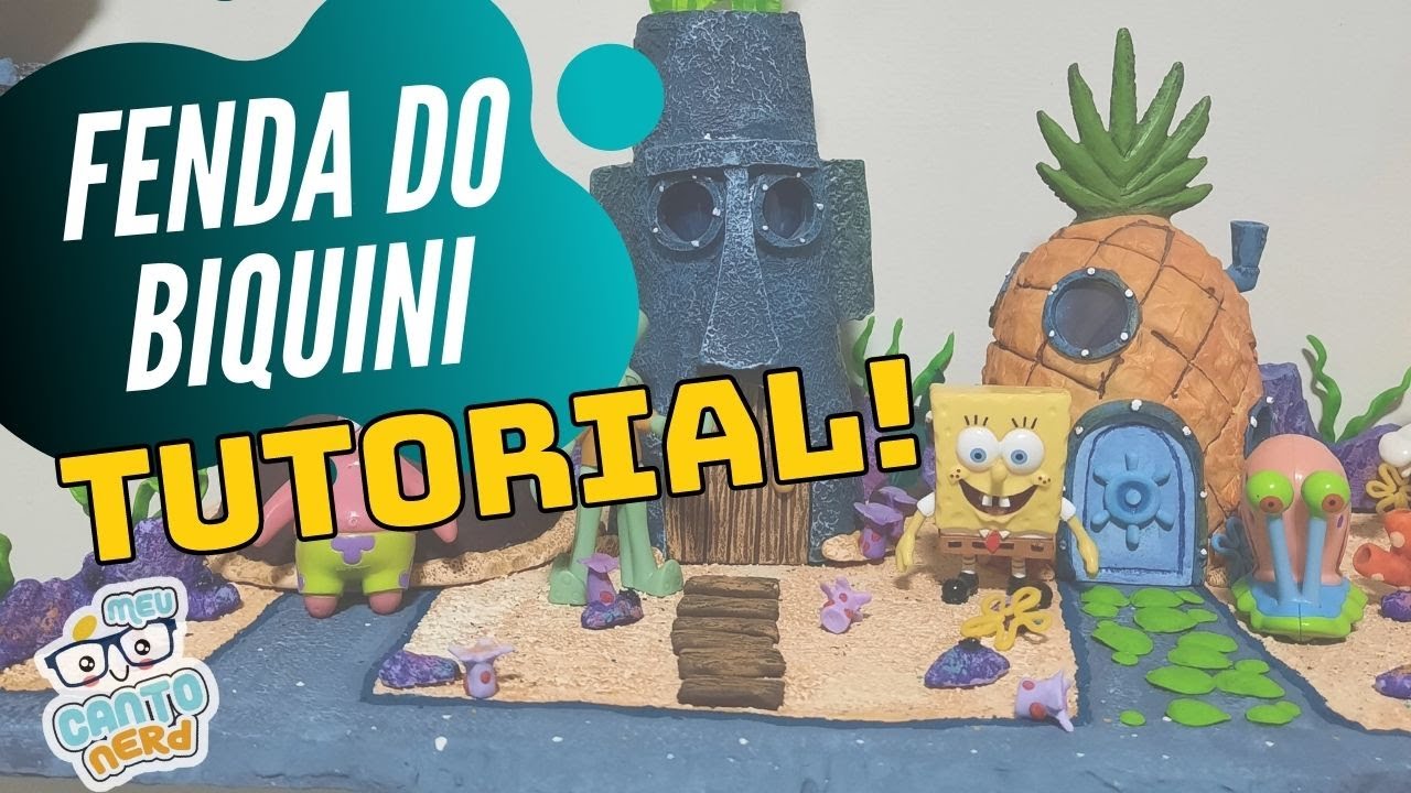 Diorama cenário para colecionáveis Bob esponja - DIY/Tutorial