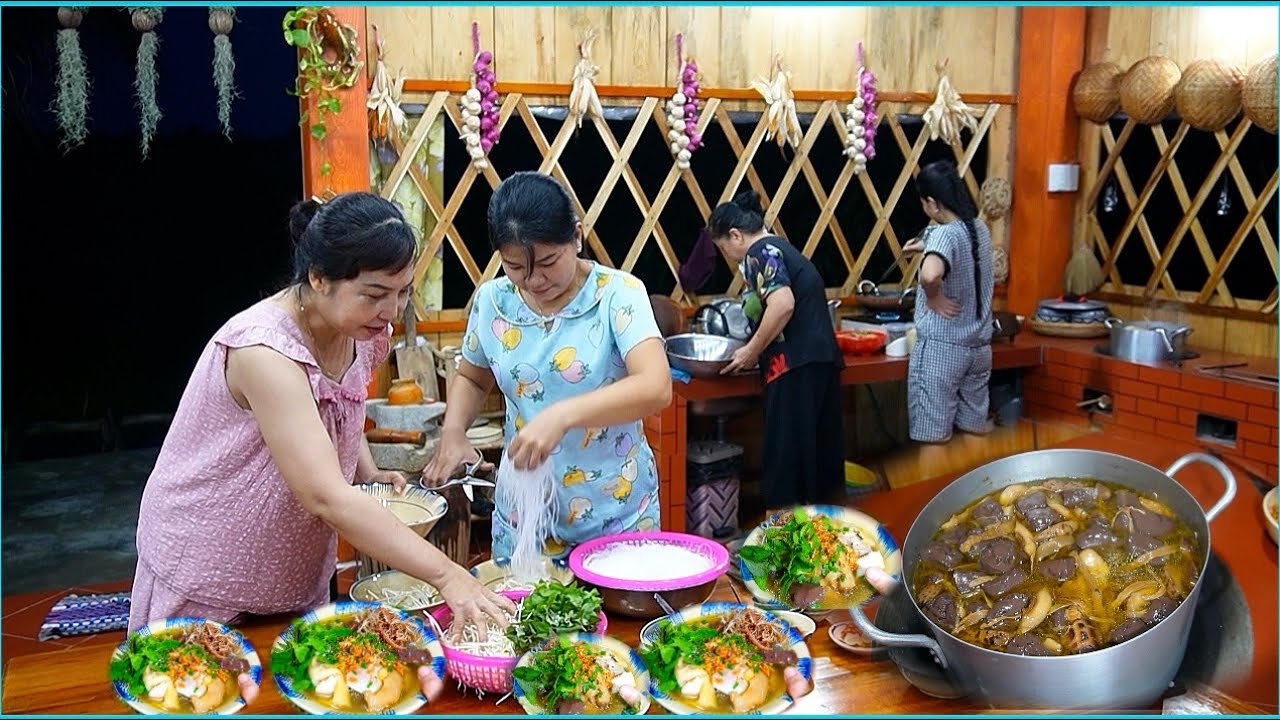 Được Bà Con Tặng Nấm Và Miến Thái Đem Nấu Miến Măng Gà Cho Cả Nhà Cùng Thưởng Thức | MTQH