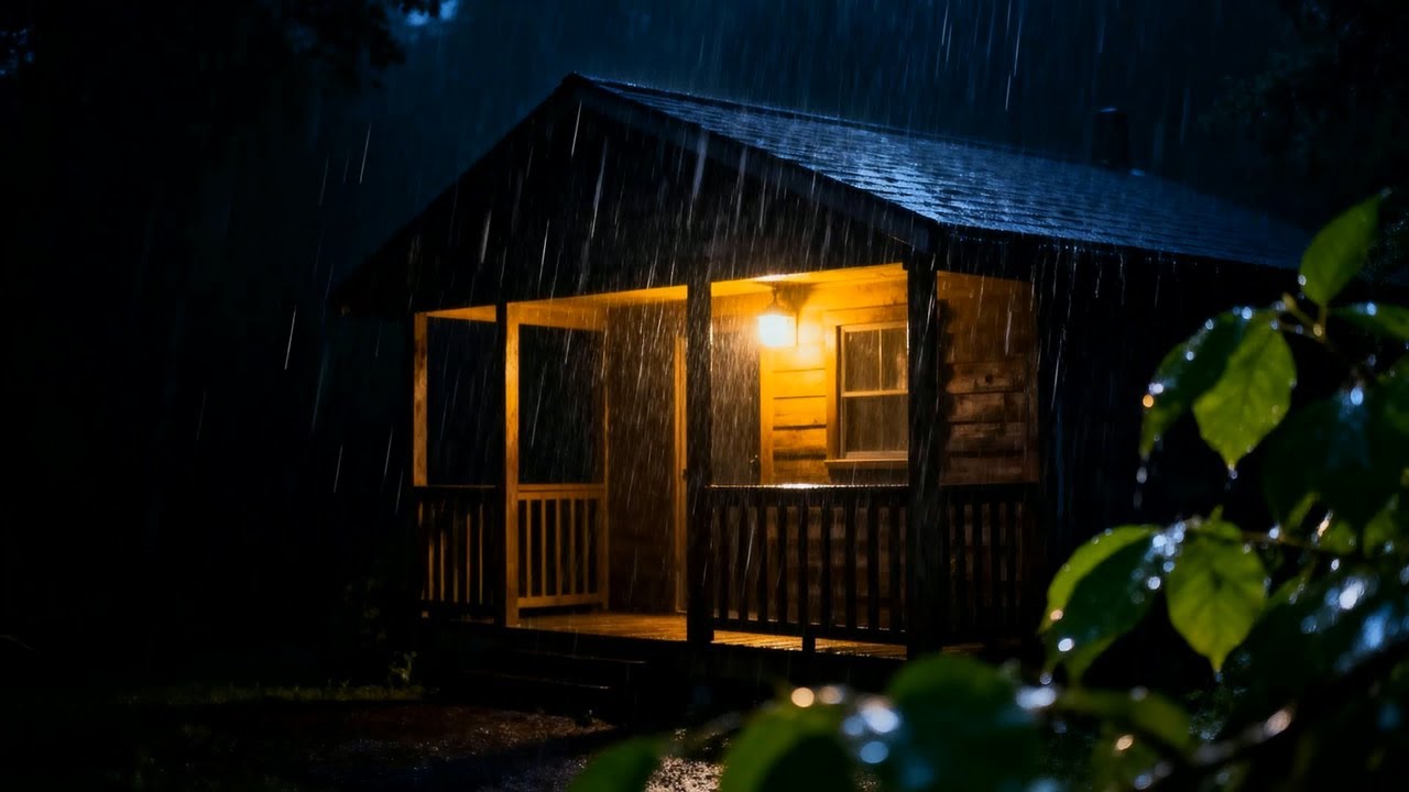 Rainstorm & Thunder Sounds for Sleeping | Windy Night Relaxation