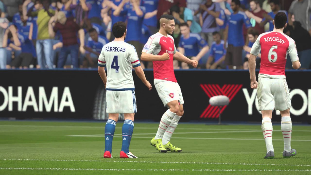 FIFA 16 - Chelsea vs Arsenal Gameplay  | Full Match  (60fps 1080p)