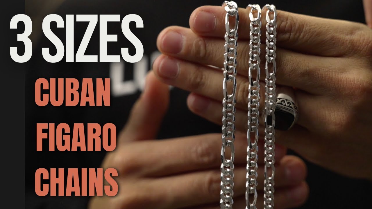 Hybrid Cuban Figaro Chains 5.5mm, 6mm, & 7mm COMPARISON