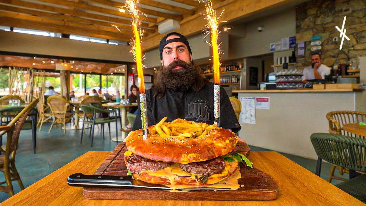 I ORDERED THE BIGGEST BURGER IN FRANCE...OVER 300 PEOPLE HAVE FAILED TO FINISH IT! | BeardMeatsFood
