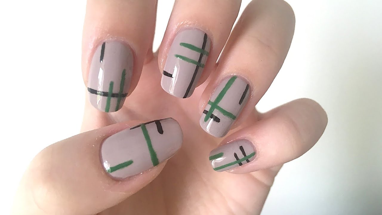 Pastel Purple Graphic Lines Nails | Step by Step Tutorial