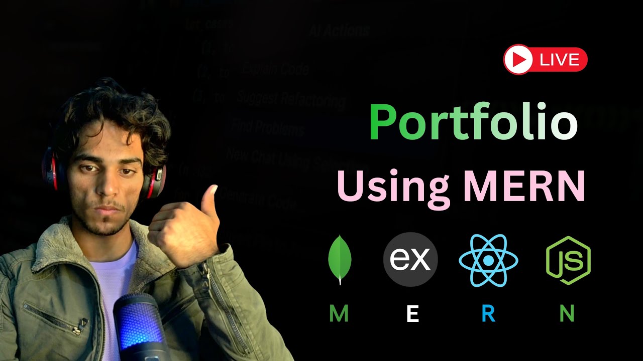 Portfolio Website Using MERN Stack | Live Build | MERN Developers @codebymahesh
