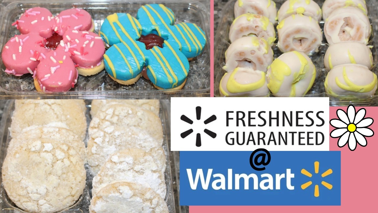 Freshness Guaranteed Walmart Raspberry & Strawberry Linzer Cookies, Lemon Crinkle, Lemon Mini Donuts