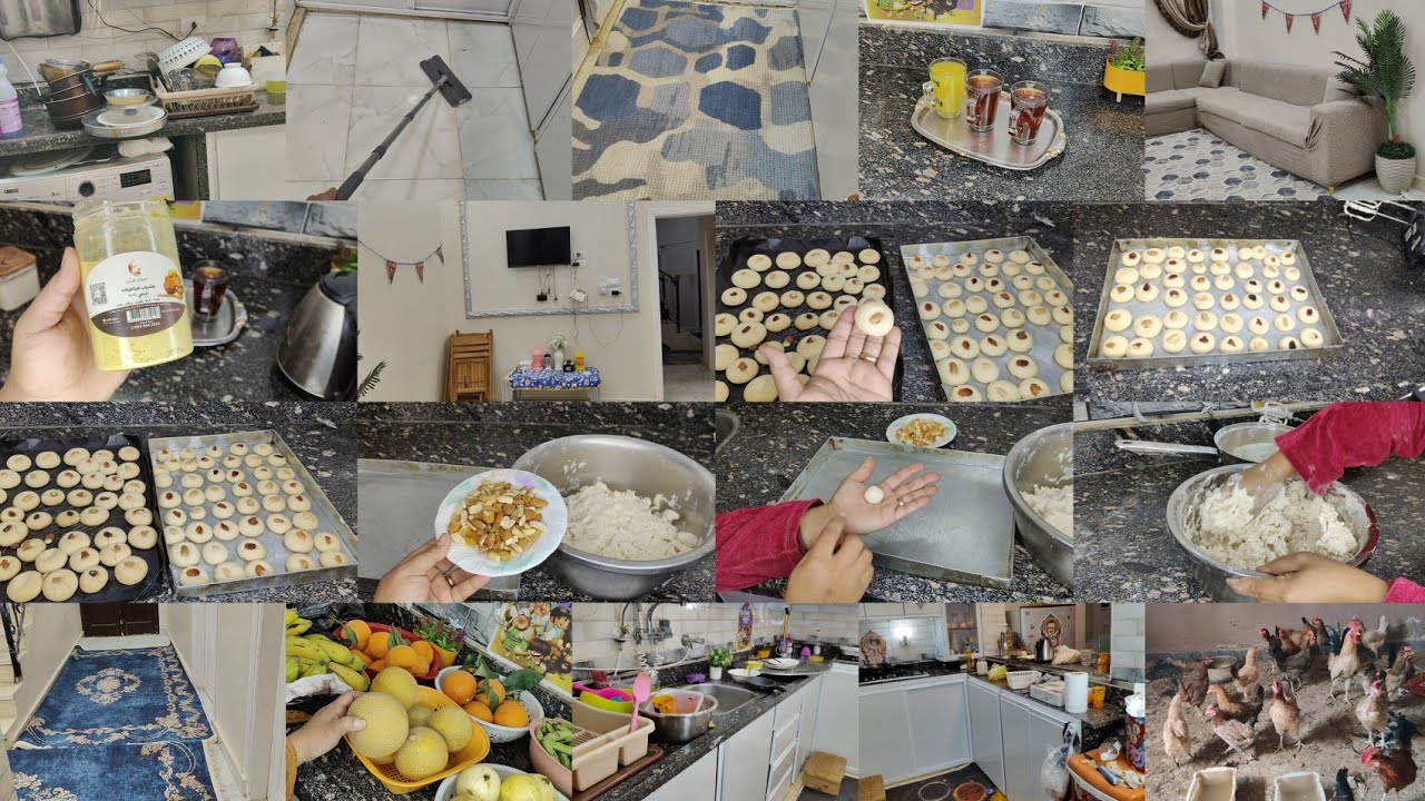  روتين النشاط في بيتي🧹✨ من التنضيف لخبيز الغريبة الناعمة👌يوم كله شغل وخير يوم كله تعب بس القلب فرحان