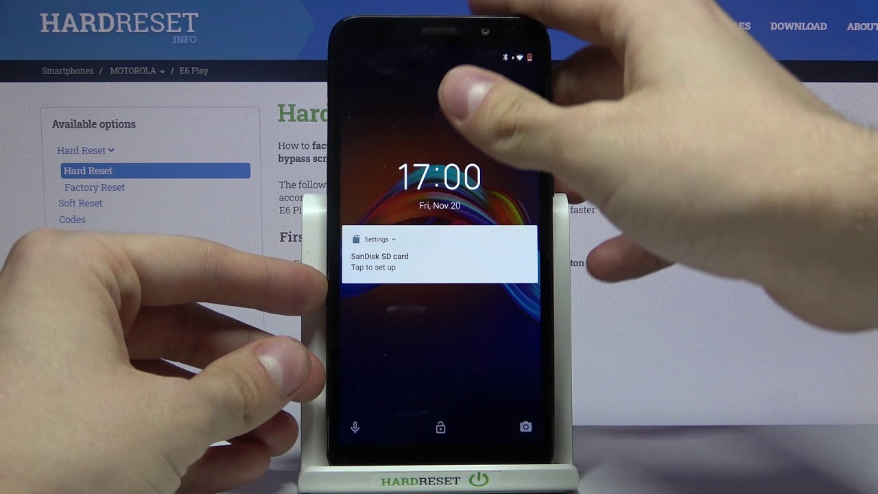 How to Insert SIM and SD Card to MOTOROLA E6 Play &ndash; Input SIM and SD Card