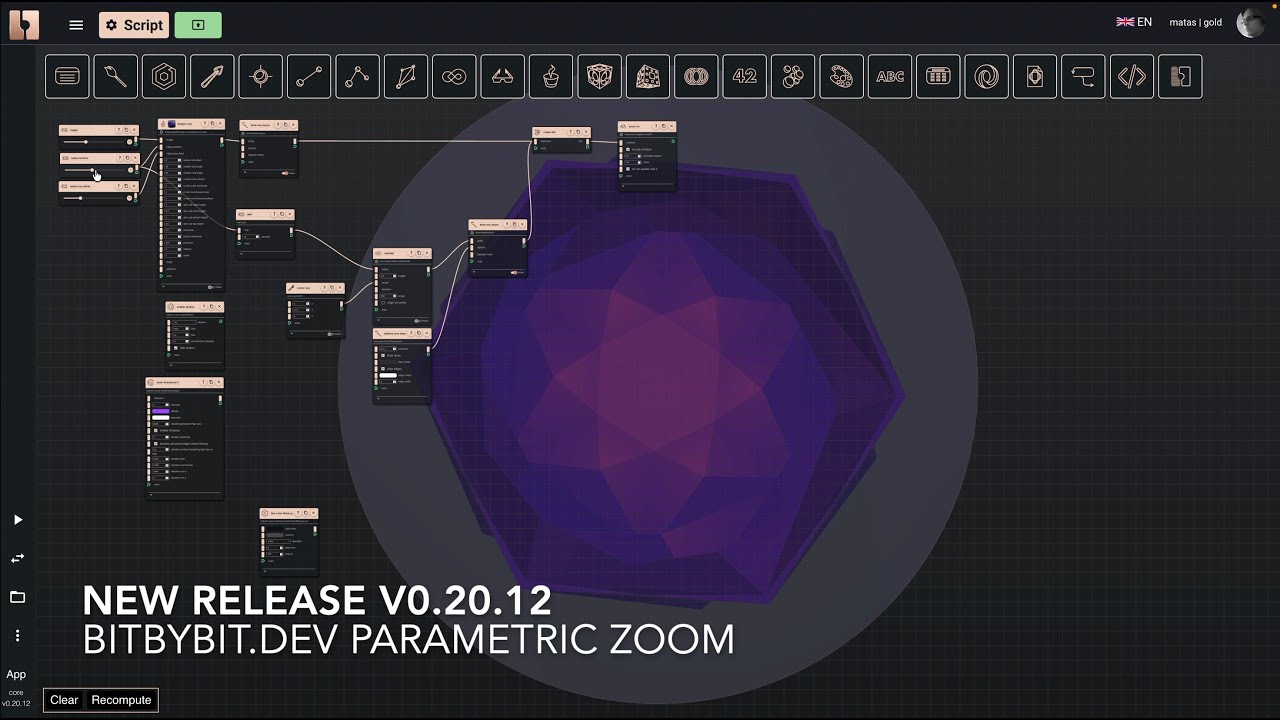 Zoom on Parametric Geometry with Bitbybit