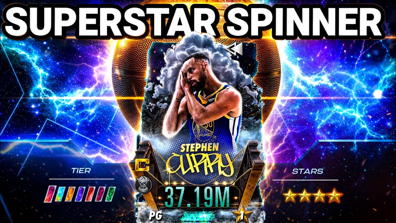 NBA 2K Mobile Superstar Spinner для Aqua Diamond Curry, Melo и Embiid