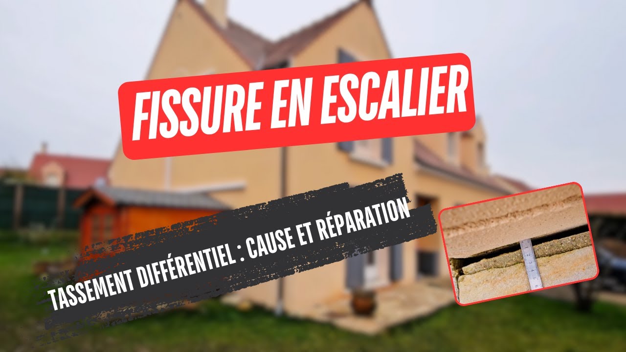 Fissure en escalier : synonyme de tassement différentiel