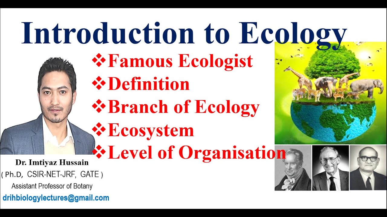 Introduction to Ecology Definition, #ecology #bsc  Ecosystem, level of organization in ecology