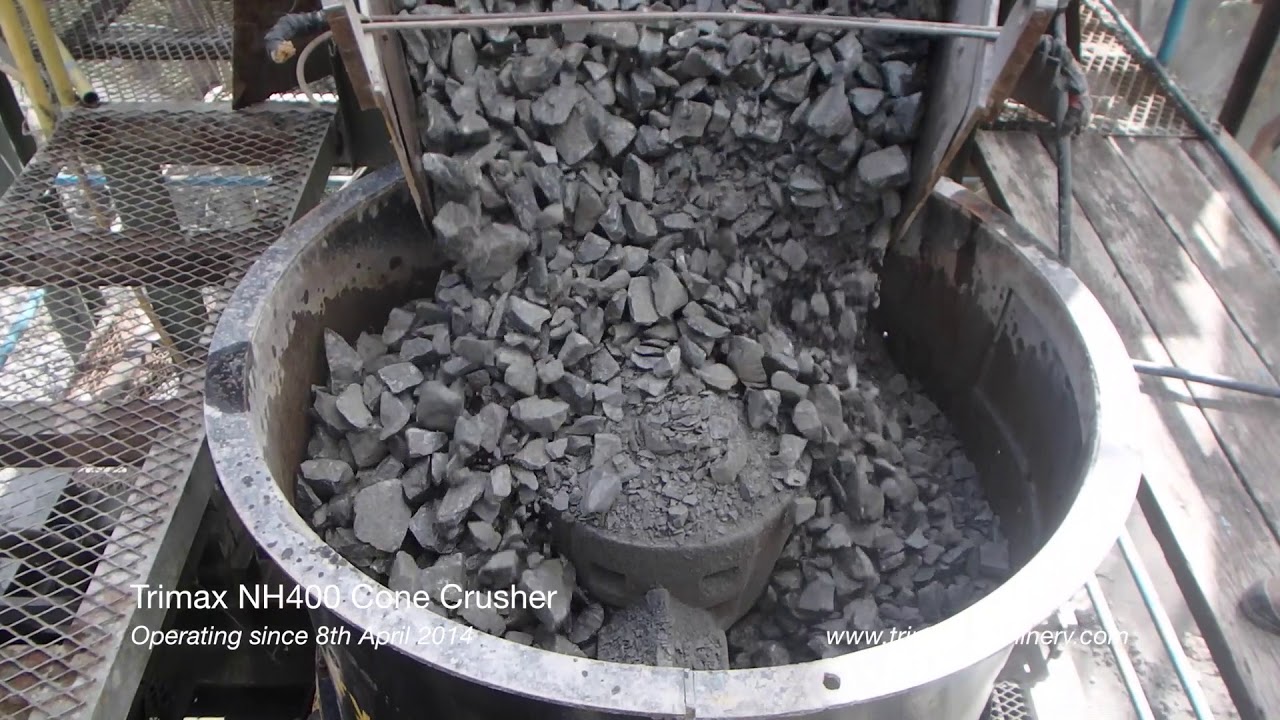 Trimax Machinery - NH400 Cone Crusher Crushing Granite Rocks - Crushing Plant