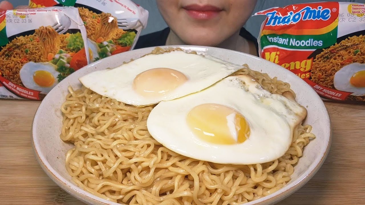 Asmr Mukbang mi goreng 미고렝 라면 먹방