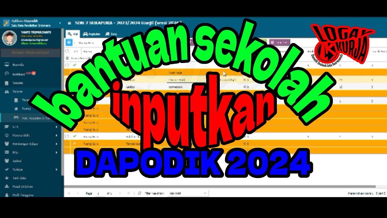 Inputkan Bantuan Sekolah ke #Dapodik2024 | TIK, DAK, APE, BOSP, KIP