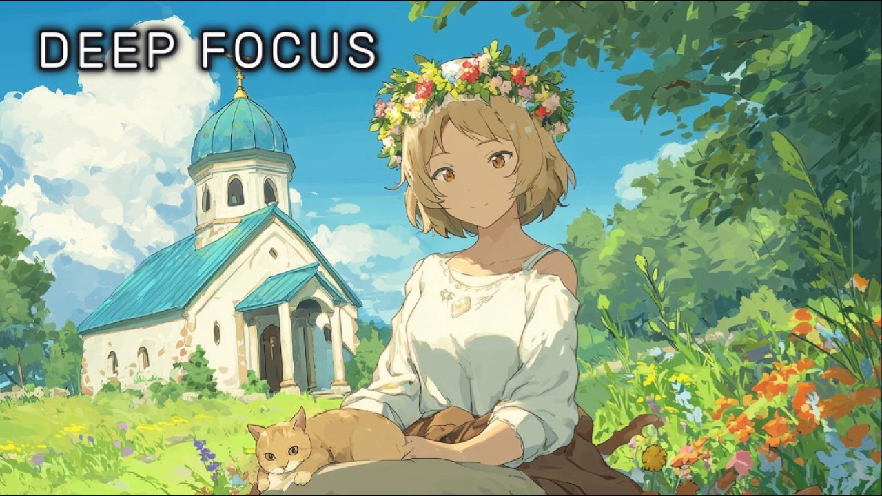 Deep Focus Music for Sleep & Study (3 Hours) | Sunlit Chapel in Blooming Meadow