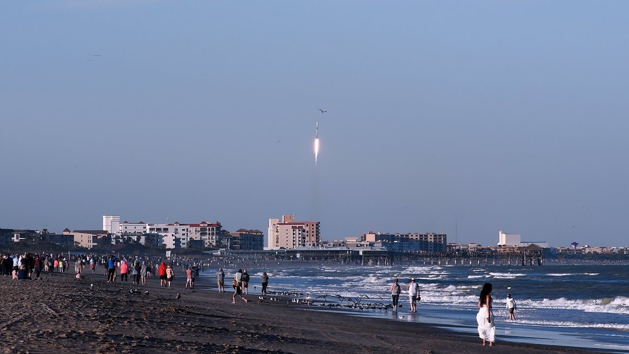 SpaceX Falcon 9 Rocket USSF-124 Launch and Landing From Cocoa Beach in 4k