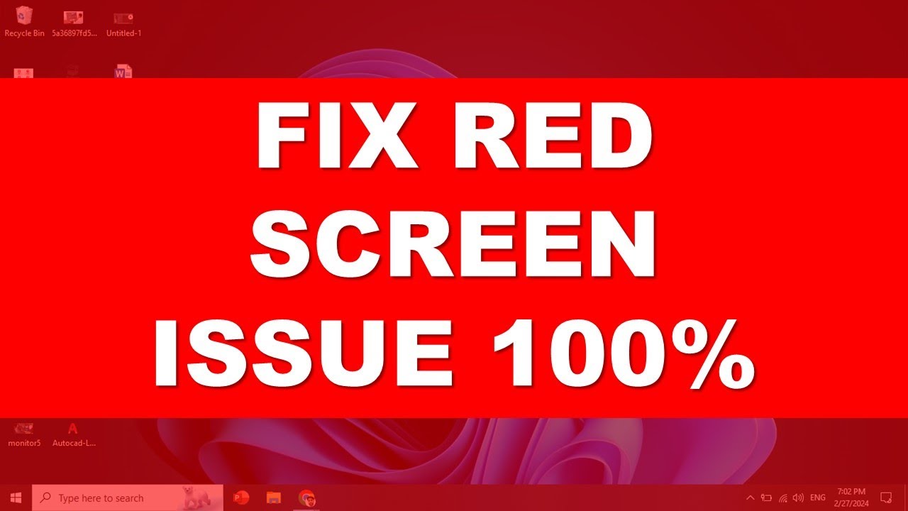 Monitor red screen issue | My monitor giving me red screen | How to fix a Red Screen