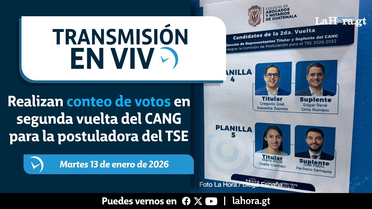 Retransmisión: Realizan conteo de votos en segunda vuelta del CANG para la postuladora del TSE