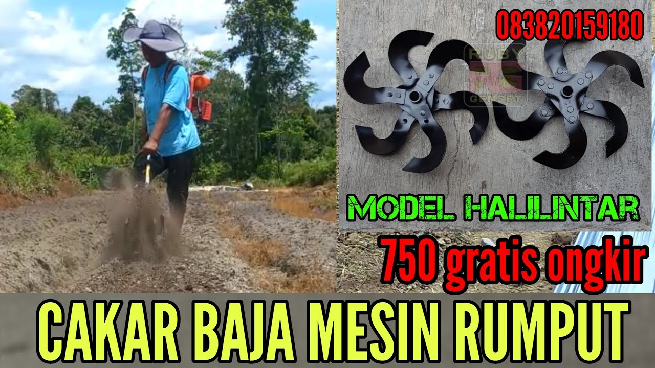 TES Cakar Baja mesin potong rumput mata pisau halilintar