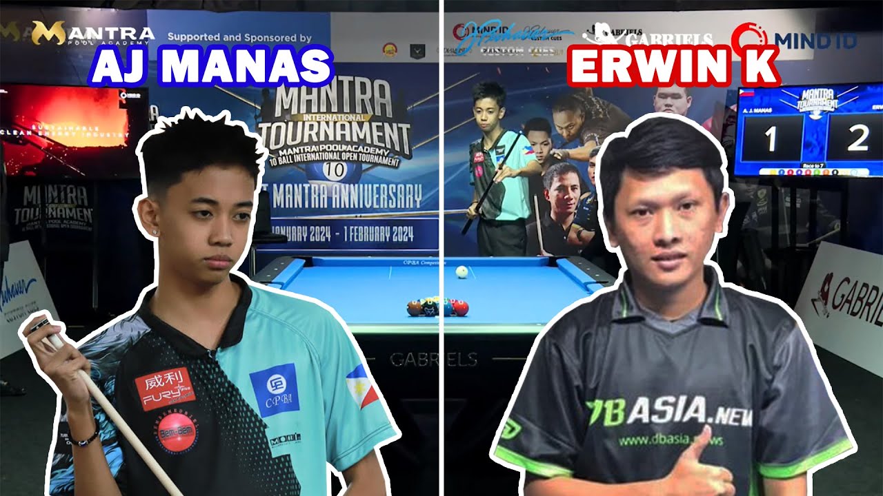 AJ Manas vs Erwin K | MANTRA 10 BALL INTERNATIONAL OPEN 2024