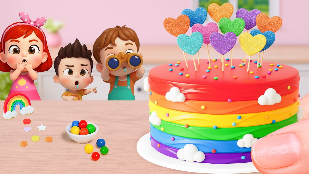 Miniature Rainbow Cake Recipe 🌈 Cute Mini Rainbow Heart Cake Decorating Ideas 💖🌈 Yummy Teeny