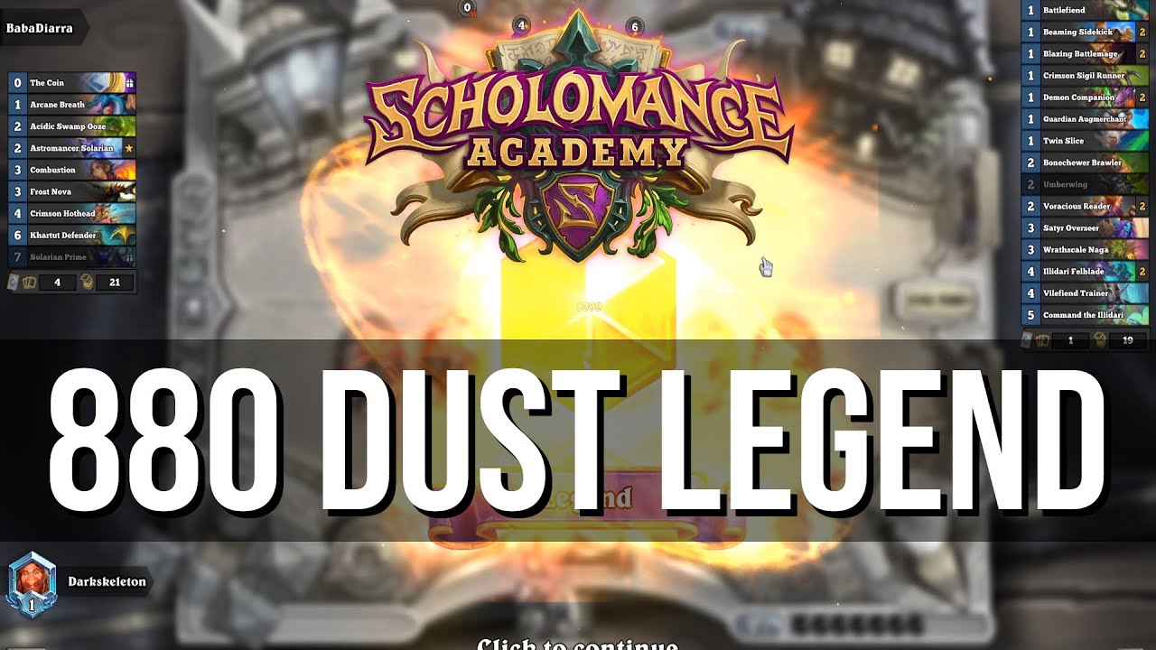 Legend with 78% Winrate - Ultra Budget 880 Dust Aggro Demon Hunter - Scholomance Academy Guide