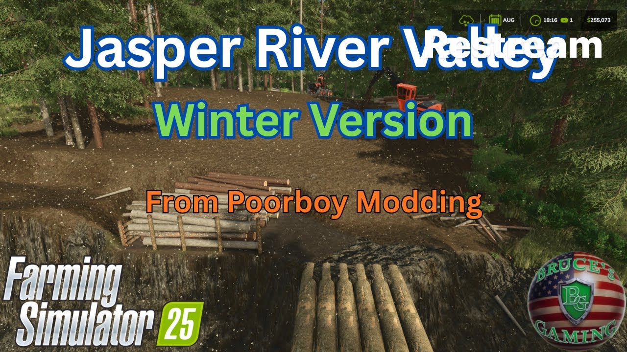 FS25|Jasper River Valley Winter Version#poorboymodding