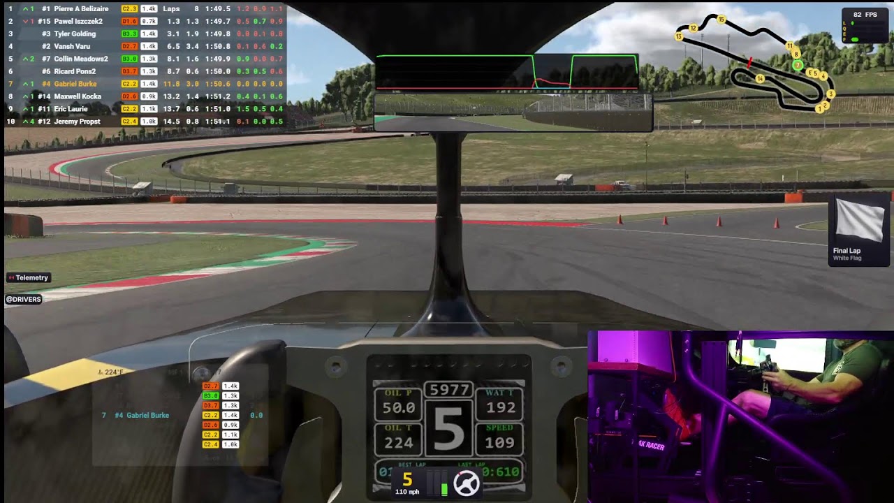 iracing    one and done, F4 Mugello.  body pains