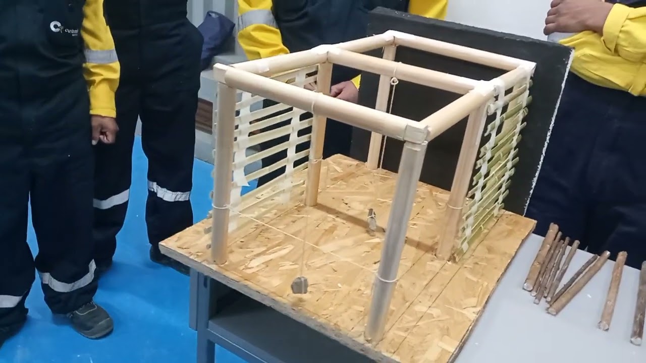 Cuadros de madera minería subterránea