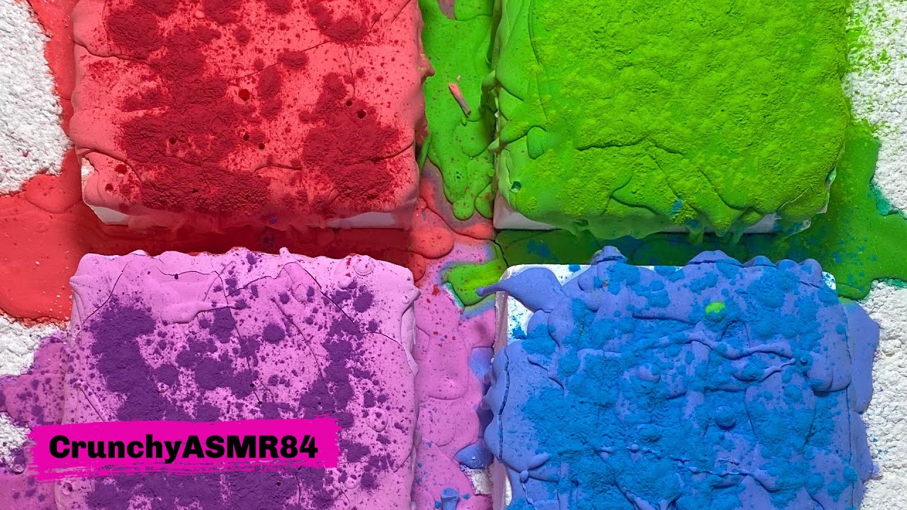 4 colorful Blocks of Gym chalk | ASMR