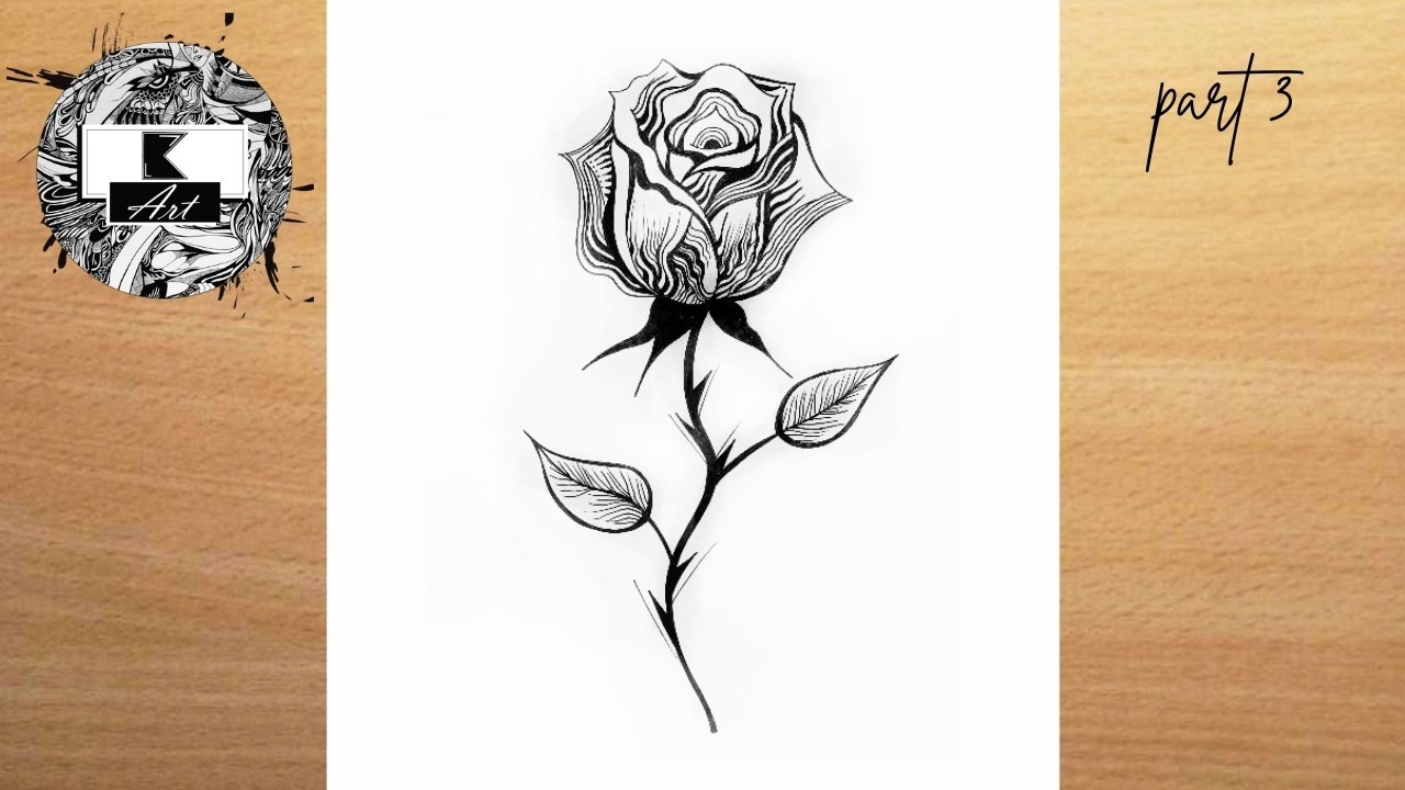 How To Draw A Rose 🌹   Realistic Rose Drawing   Pencil Drawing  | part 3