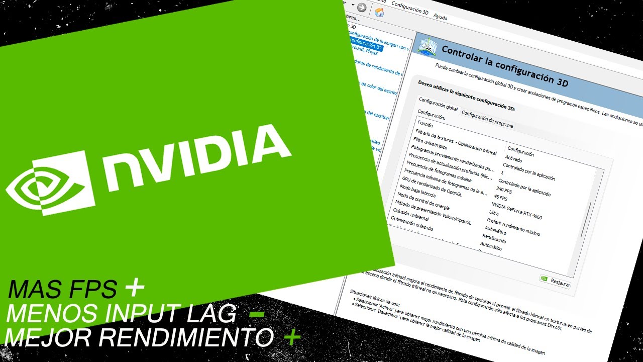 PANEL DE CONTROL DE NVIDIA LA MEJOR CONFIGURACIÓN │ 2025│Explicado paso a paso (+FPS)