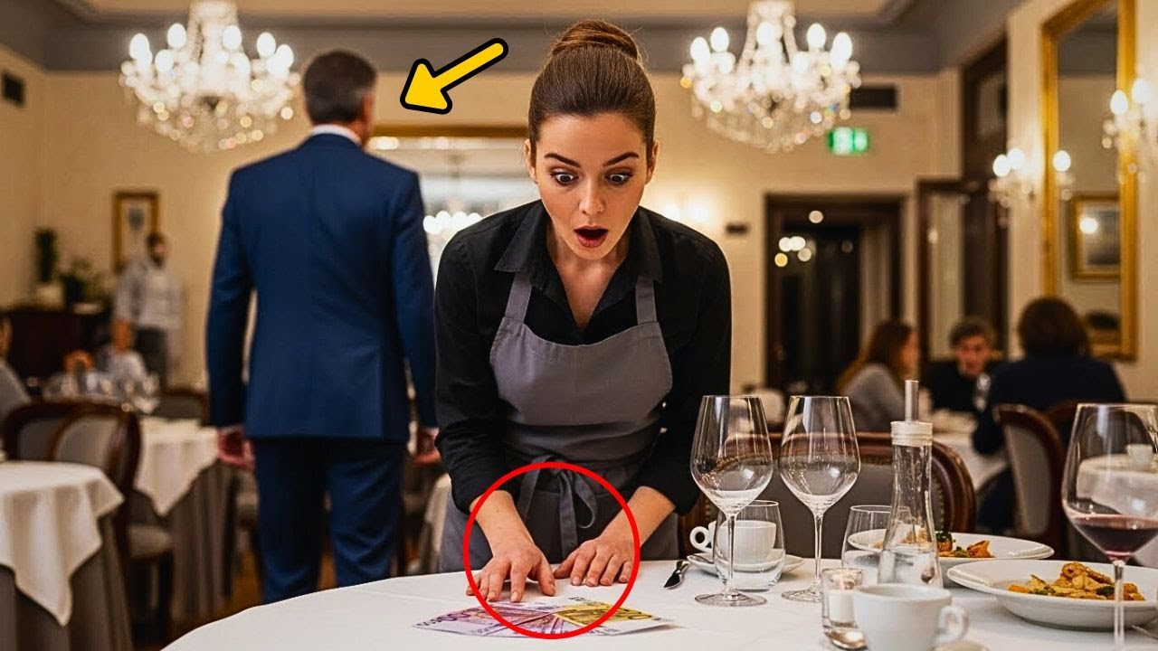 Miliardario dimentica €1.000 sul tavolo — e il gesto della cameriera cambia tutto