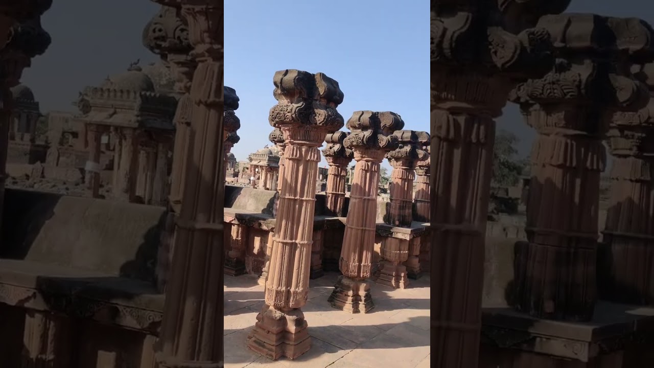 Chhatedi in Bhuj, Gujarat, built by the Jadeja rulers 18th century, ruined by earthquake2001  