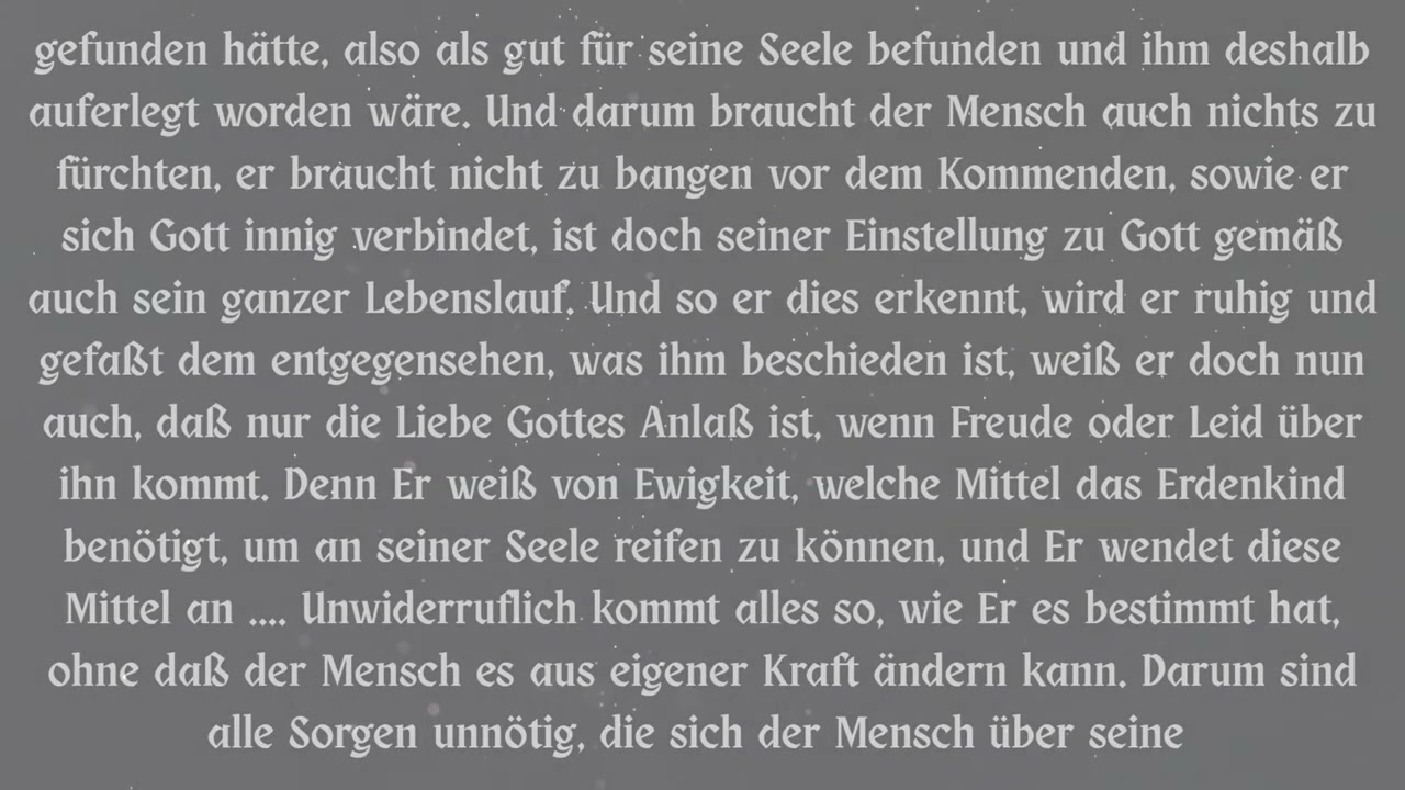LEBENSSCHICKSAL GOTTES WILLE ....