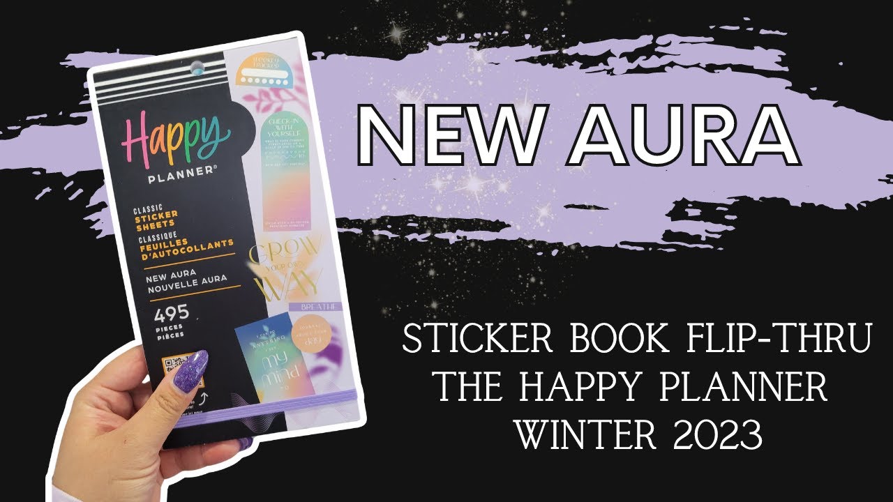 New Aura | Sticker Book Flip-Thru | The Happy Planner | Winter 2023 Release