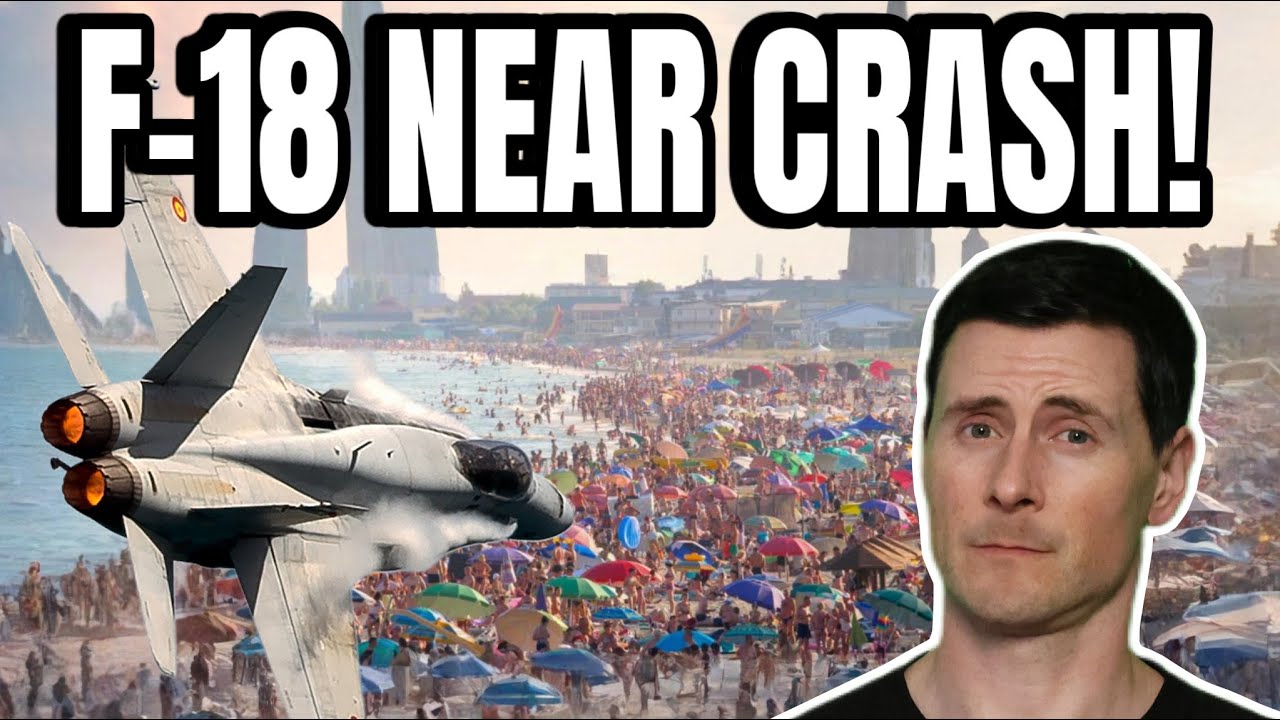 F-18’s SHOCKING Near Crash onto Beach WASN’T DUE TO BIRDS!